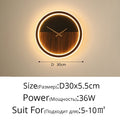 LED Clock Wall Lamp
