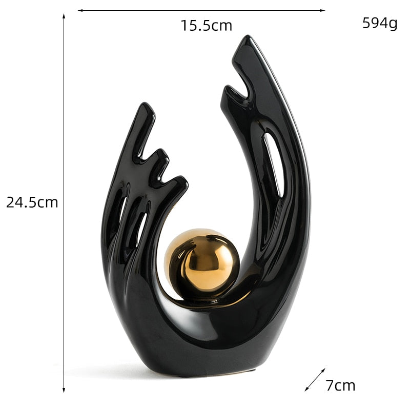 Abstract Ceramic Sculpture Decoration