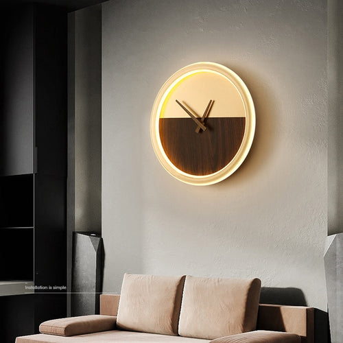 LED Clock Wall Lamp