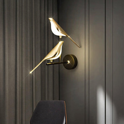 Golden Bird LED Wall Lamp