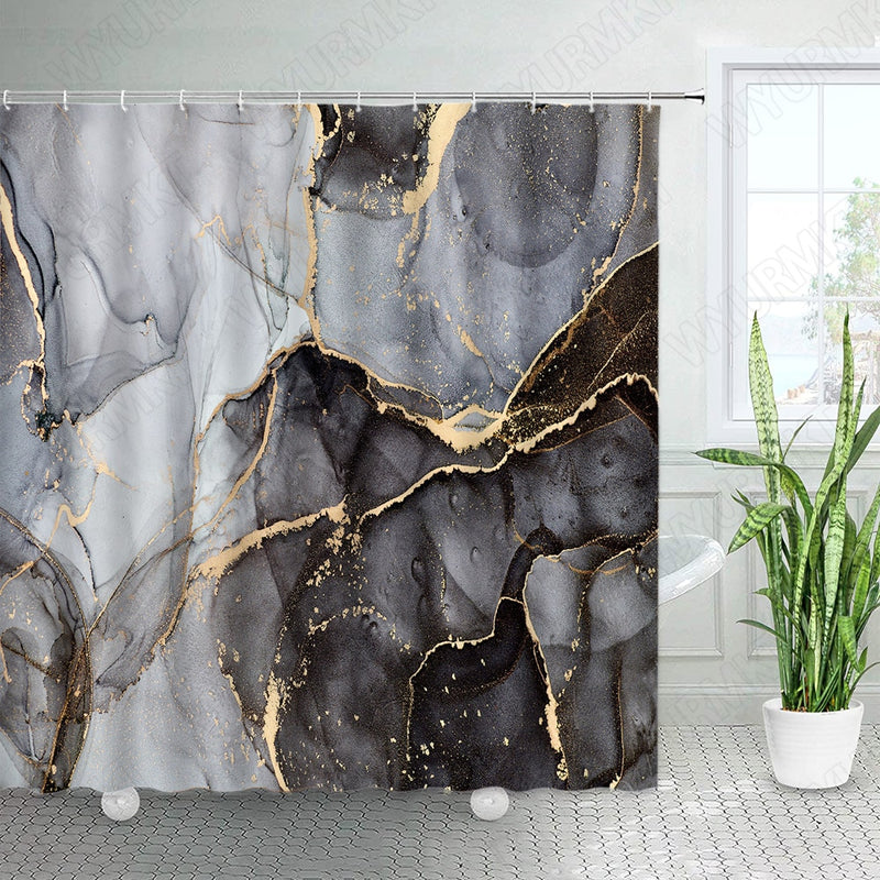 Marble Abstract Design Shower Curtain