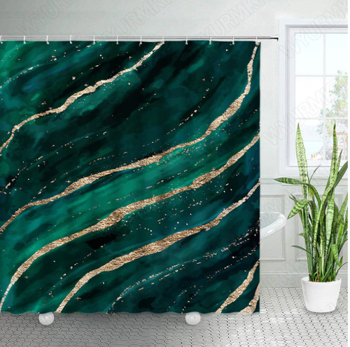 Marble Abstract Design Shower Curtain